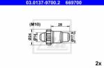 ATE Set accesorii, saboti frana parcare VW MULTIVAN V (7HM, 7HN, 7HF, 7EF, 7EM, 7EN) (2003 - 2015) ATE 03.0137-9700.2