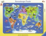 Ravensburger Harta Lumii cu animale - 30 Piese (06641) Puzzle