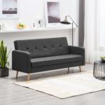 vidaXL Canapea din material textil gri închis (247033) Canapea