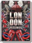  Caiet spira metal LONDON FEELINGS 320 pagini