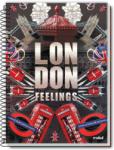  Caiet spira metal LONDON FEELINGS 200 pagini