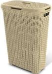 CURVER STYLE rattan hatású szennyestartó 40L, krém 193010 (00709-885) (193010)