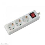 V-TAC 3 Plug 1.5m Switch (8762)