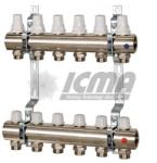 ICMA Set distribuitor/colector, cu robineti termostatici si robineti micrometrici - ICMA K005 7 cai