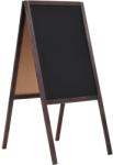 vidaXL Tablă neagră cu două fețe, lemn de cedru, verticală, 40x60 cm (246430) - vidaxl