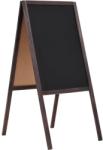 vidaXL Tablă neagră cu două fețe, lemn de cedru, verticală, 40x60 cm (246430)