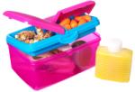 Sistema Plastics Cutie alimente din plastic 3 comp+sticluta apa Sistema Lunch Box Quaddie 2L (3970-02)