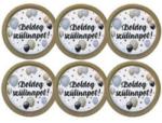  Boldog Szülinapot! Elegáns Léggömbös Parti Papír Tányér, 23 cm-es, 6 db-os