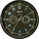 Secco Falióra, 30, 5 cm, páratartalom mérővel, hőmérővel SECCO, króm színű (S TS6055-51) - iroszer24