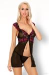 Livco Corsetti Casarann 2 részes fekete babydoll szett L/XL