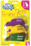 PET BRANDS Играчка за котки Pet Brands Three Bright Mice - 3 мишки с котешка трева 4х3х9 см - Pet Brands Англия 10053