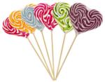 Nauty lollipops Heart nyalóka vegyes 110g kartonban
