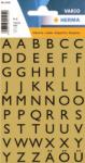HERMA Vario No. 4145 fekete színű, 9 mm magasságú, öntapadó betűk, arany színű fólián, karakterek: A-Z - kiszerelés: 4 ív / csomag (Herma No. 4145)