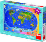 Dino Puzzle XL - Harta Lumii - 300 piese (472136) Puzzle