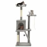 vidaXL Ansamblu pisici, stâlpi cu funie de sisal, 120 cm, gri (170590) - vidaxl