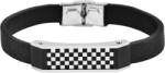 RAPTOR Bratara piele, Raptor, negru-argintiu (RA50023-001)