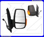 FORD TRANSIT 6 2014.05-2019.04 Visszapillantó tükör jobb "RÖVID-karos" elektromosan állítható, fűthető-domború tükörlappal, sárga irányjelzővel, fekete borítással (kar: 110mm) 310-0239