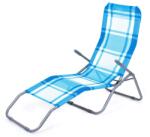 Happy Green összecsukható napozóágy kockás kék