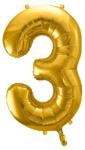  óriás szám fólia léggömb "3", arany