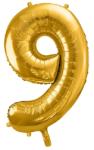  óriás szám fólia léggömb "9", arany