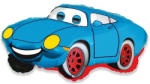 Flexmetal Fólia lufi, mini forma, kék autó, kb. 35 cm