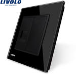 LIVOLO Priza internet Livolo cu rama din sticla - culoare negru