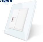 LIVOLO Priza internet Livolo cu rama din sticla