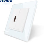 LIVOLO Priza USB Livolo cu rama din sticla
