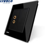 LIVOLO Priza redare sunet LIVOLO cu rama din sticla - culoare negru
