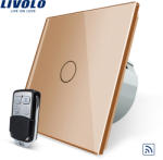 LIVOLO Intrerupator LIVOLO simplu wireless cu touch si telecomanda inclusa - culoare auriu