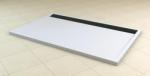 SanSwiss Cadita dus SanSwiss ILA WIA, 80 x 100 cm slim din marmura compozita alb, negru (WIA801000604)