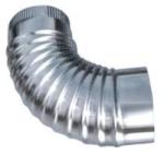  Alu Füstcső könyök 110 mm 90° (ALkö11090) - meleget