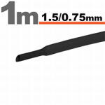 Zsugorcső (1.5 mm - 0.75 mm) - fekete (11019F)