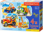 Castorland Vehicule de construcţii vesele 4in1 (043040) Puzzle