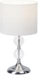Brilliant 94861/05 | Rom Brilliant asztali lámpa 38cm vezeték kapcsoló 1x E27 króm, fehér (94861/05)
