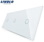 Livolo Panou intrerupator Livolo 3x simplu (VL-P701/01/01-6B)