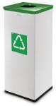 ALDA EKO Square fém szemétkosár szelektív hulladékgyűjtésre, 60 l űrtartalom, zöld