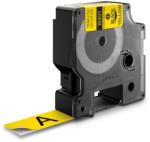DYMO Banda flexibila DYMO Rhino ID1 19 mm negru pe galben pentru cabluri, panouri electrice, avertizari si identificare industriala 18491 (18491)