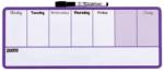 Nobo Organizator, saptamanal, magnetic, 14 x 36 cm, include marker si magneti, mov NOBO E1904048 (1904048)