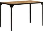 vidaXL Masa de bucătărie, 120 cm, lemn masiv mango nefinisat și oțel (246630)