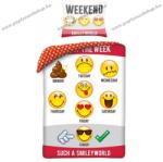  Emoji / Smiley ágyneműhuzat Weekend