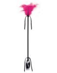 Secret Play Duster and Riding Crop Black-Fuchsia