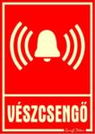  Vészcsengő piktogram fluoros utánvilágító tábla matrica