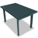 vidaXL Műanyag asztal 126x76x72 cm - zöld (43598)