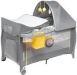 Lionelo Patut pliant, Lionelo, Sven Plus, 120x60 cm, Cu doua nivele, Cu arcada jucarii, masuta de infasat vibratii, melodii, conform cu standardele europeane de securitate EN716 si EN12221, Yellow Scandi (LO-