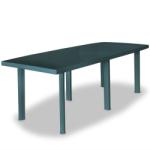 vidaXL Műanyag asztal 210x96x72cm, zöld (43596)