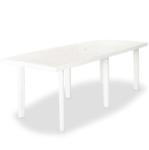 vidaXL Műanyag asztal 210x96x72 cm, fehér (43595)