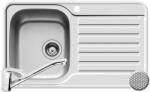Pyramis Set Pyramis chiuveta inox Space Mini 1B1D ST LN & baterie Asalia Cod: 108782901AS (108782901AS)