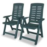 vidaXL Dönthető műanyag szék, 2db (43896)