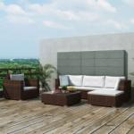 vidaXL 17 részes polyrattan kanapészett 41873